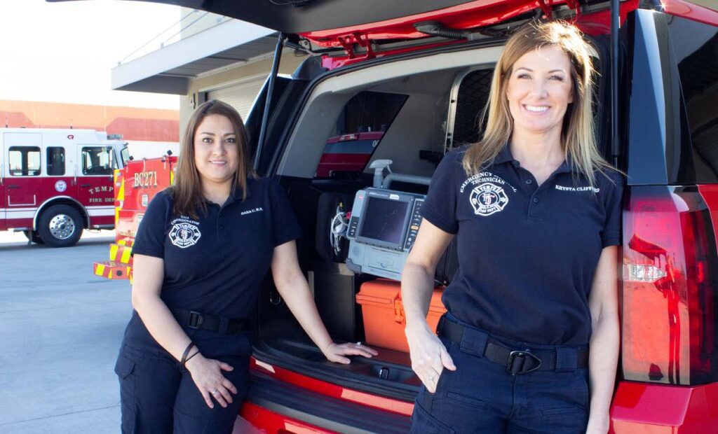 two female paramedics